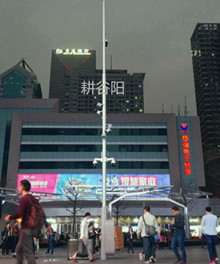 深圳华强北照明和监控铝合金杆项目